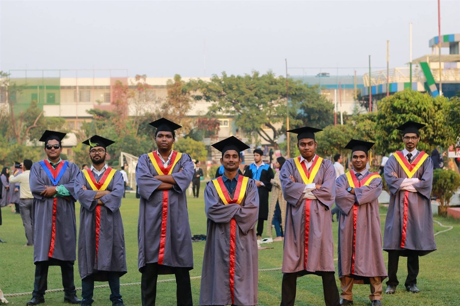 Abdul Mabud university graduation group photo